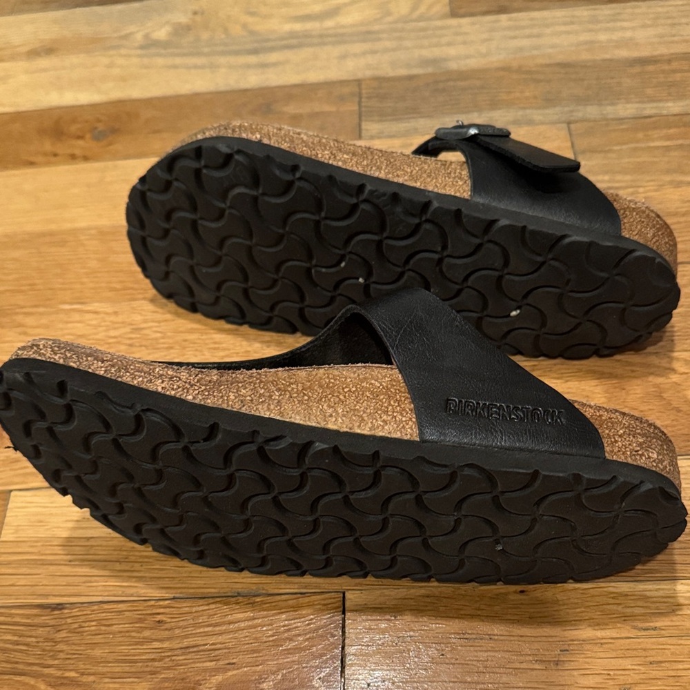 Birkenstock Black Leather Thong Sandals size 37 - Picture 4 of 6
